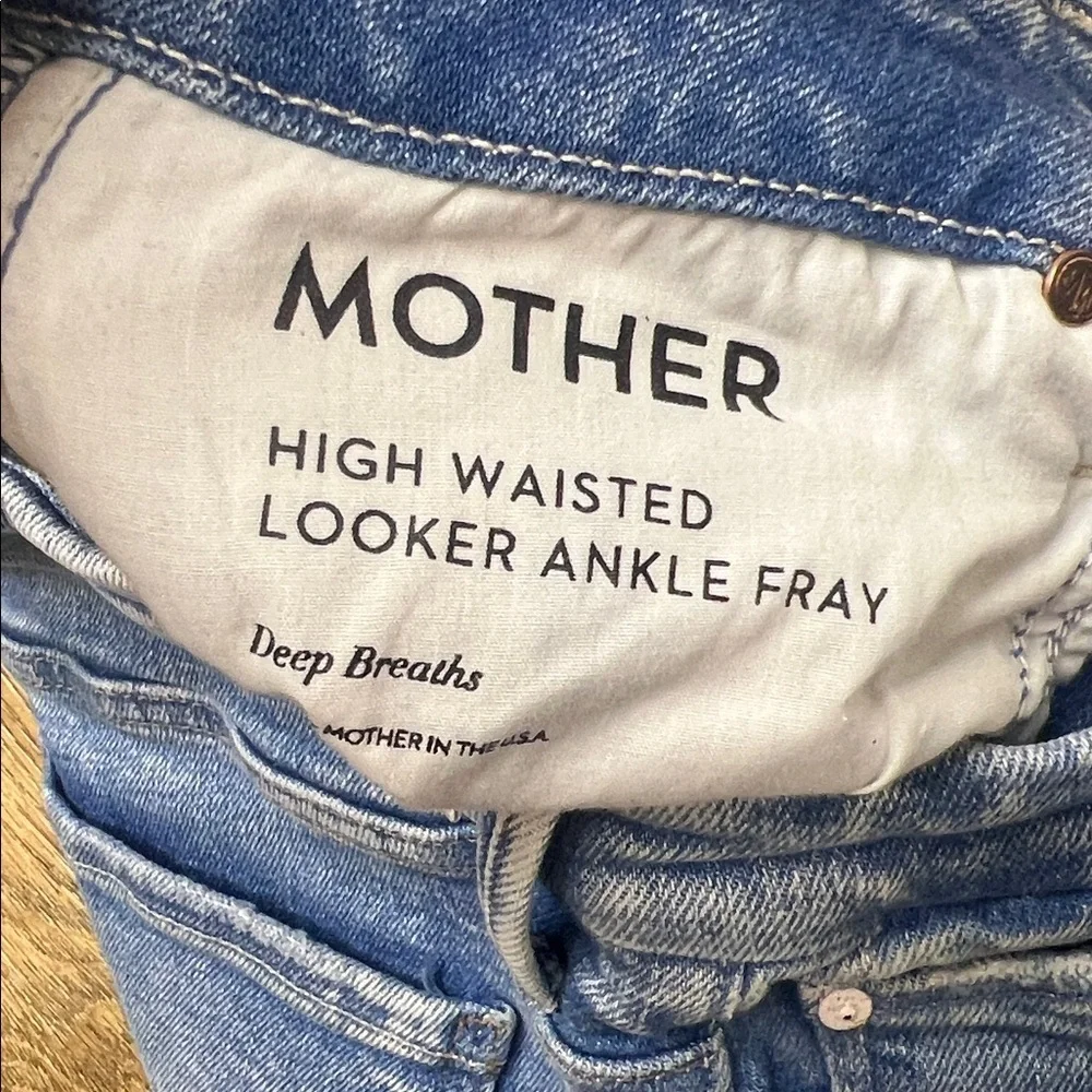 MOTHER The Looker Ankle Fray Jeans in Deep Breaths Size 26 - Picture 10 of 13
